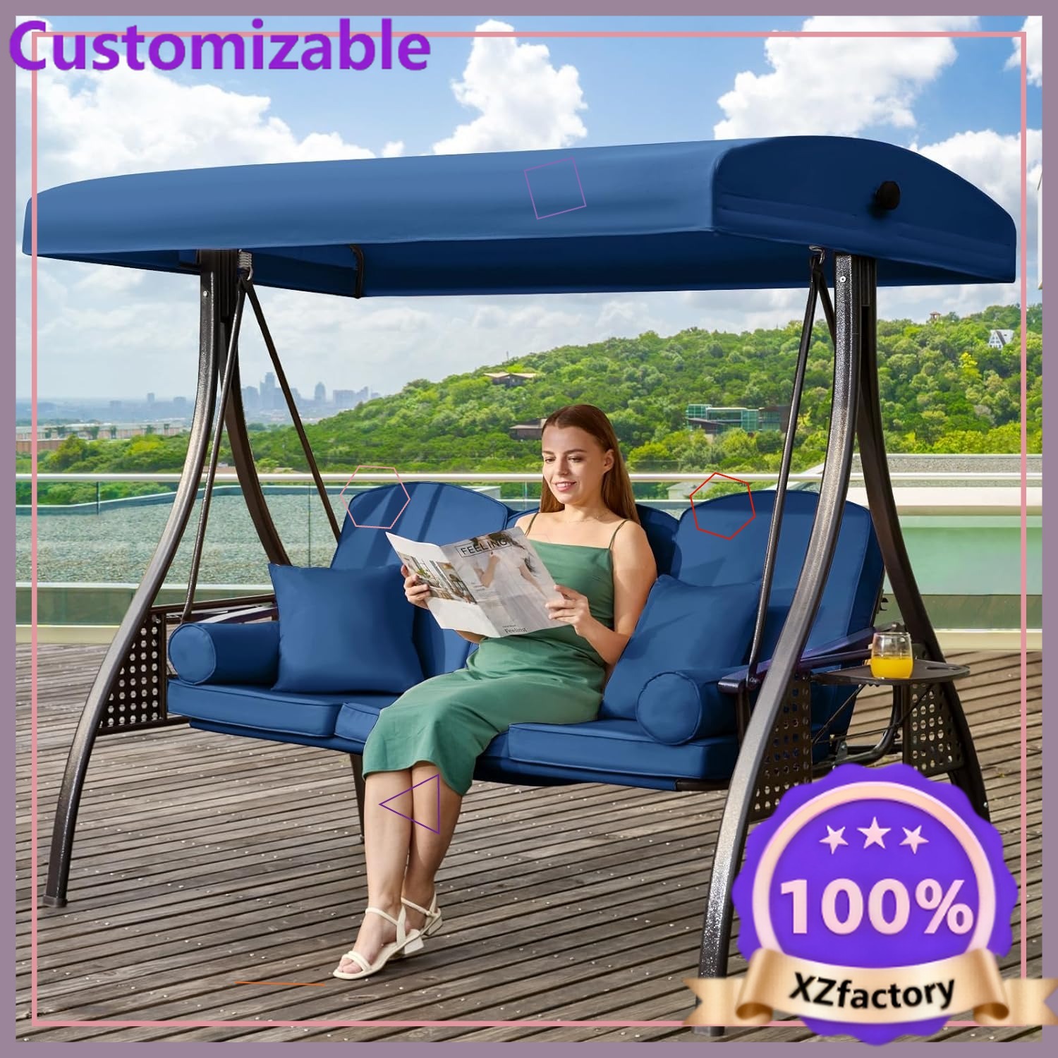 Outdoor Furniture Factory - Dondolo da Veranda 3 in 1