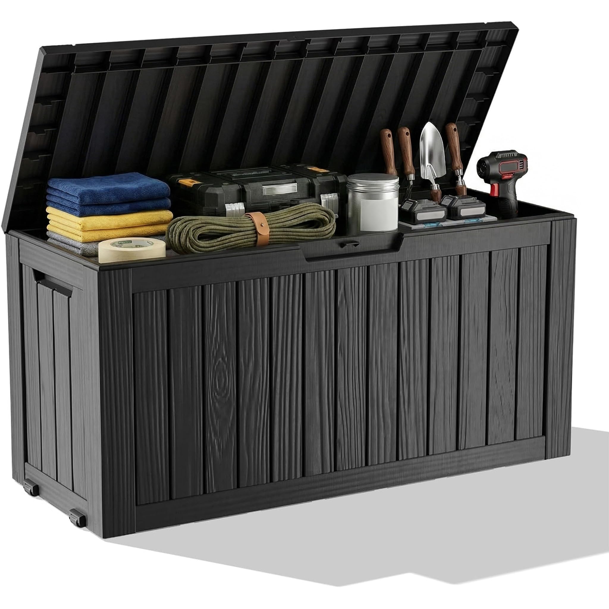 Outdoor Furniture Patio - Contenitore da Esterno Impermeabile in Resina,
