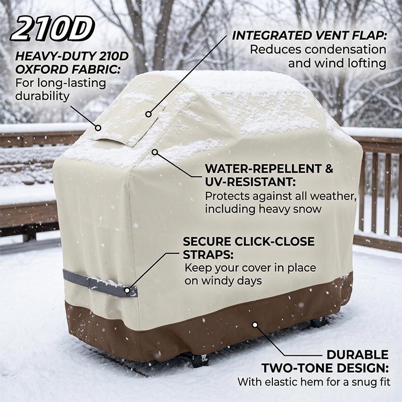 Outdoor Furniture Weatherproof - Copertura per barbecue a gas 210D