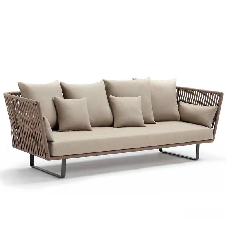 Outdoor Furniture Metal Chairs - Set divano da esterno in rattan