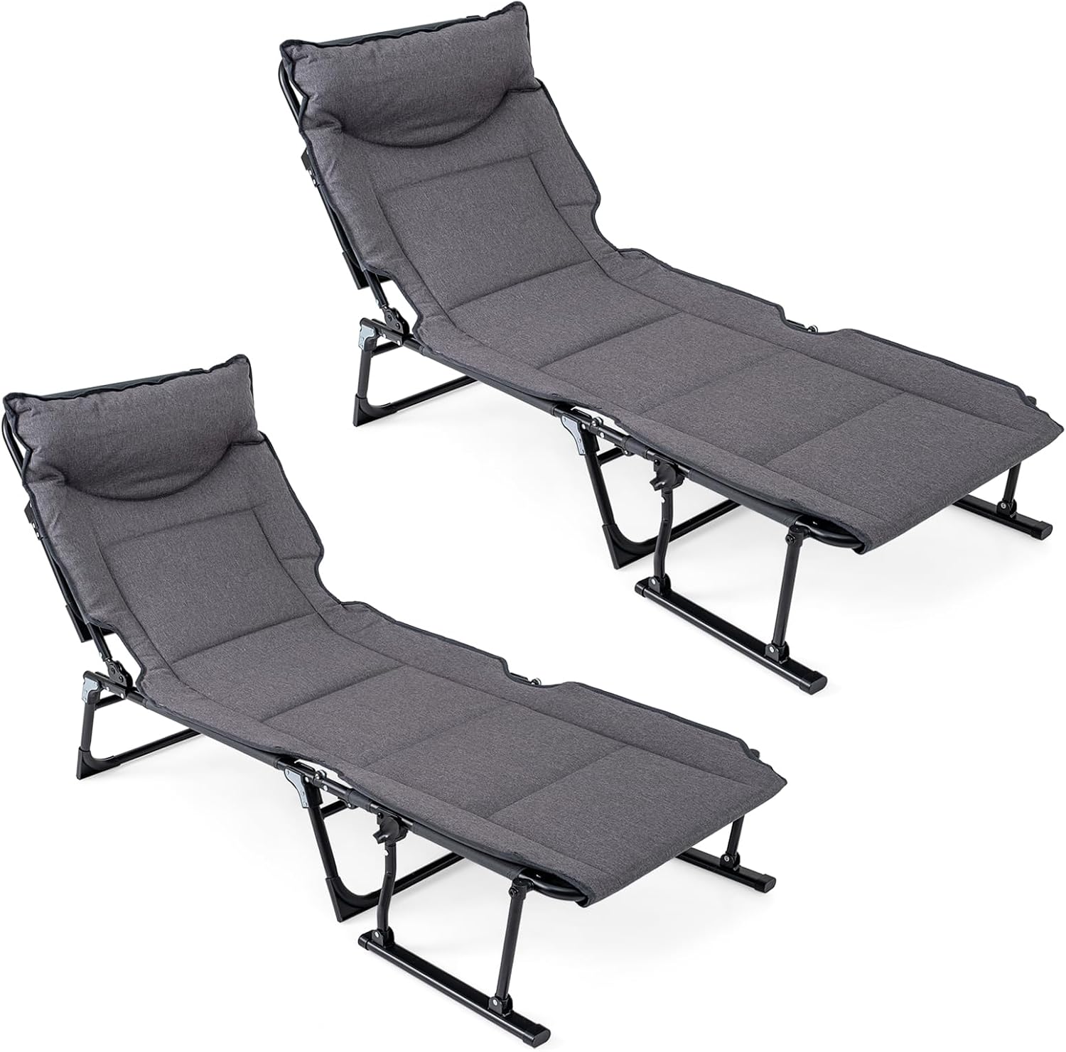 Camping Cot Foldable - Set di 2 sedie a sdraio
