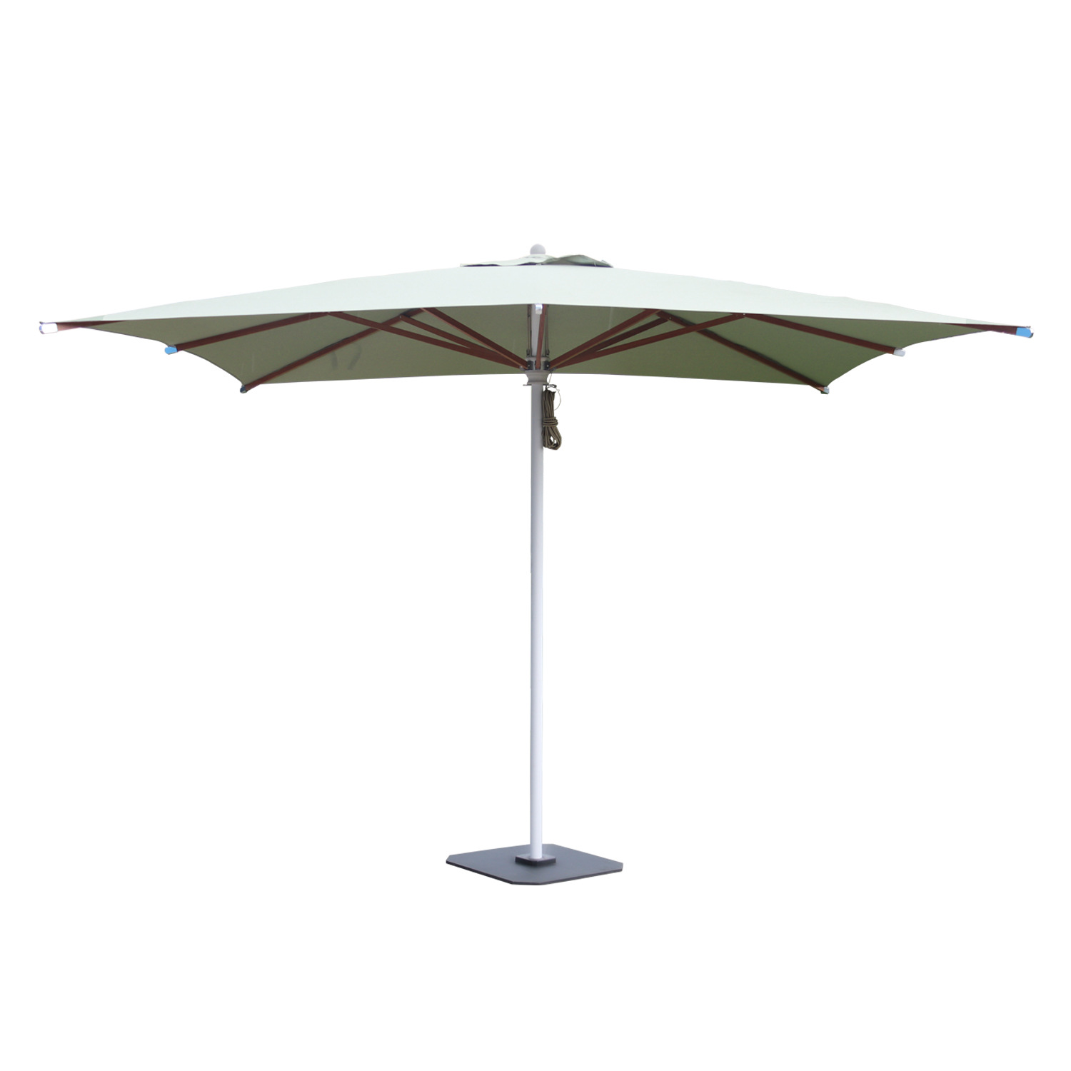 Outdoor Furniture Factory - Ombrellone Quadrato da Esterno per Sicurezza,