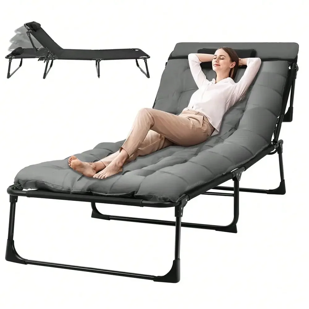 Camping Cot Foldable - Lettino da Campeggio Pieghevole Extra Largo,