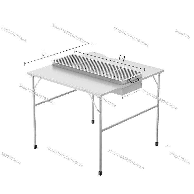 Outdoor Furniture Diy - Tavolo Pieghevole Rinforzato per Esterni, Portatile