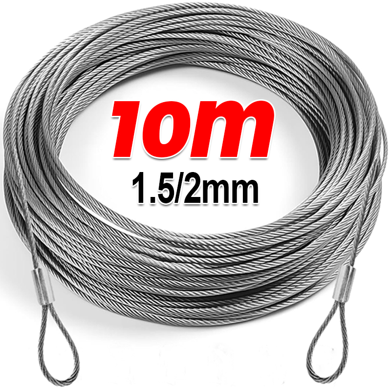 Outdoor Furniture Rope - Cavi in Acciaio Inossidabile 10/2M per