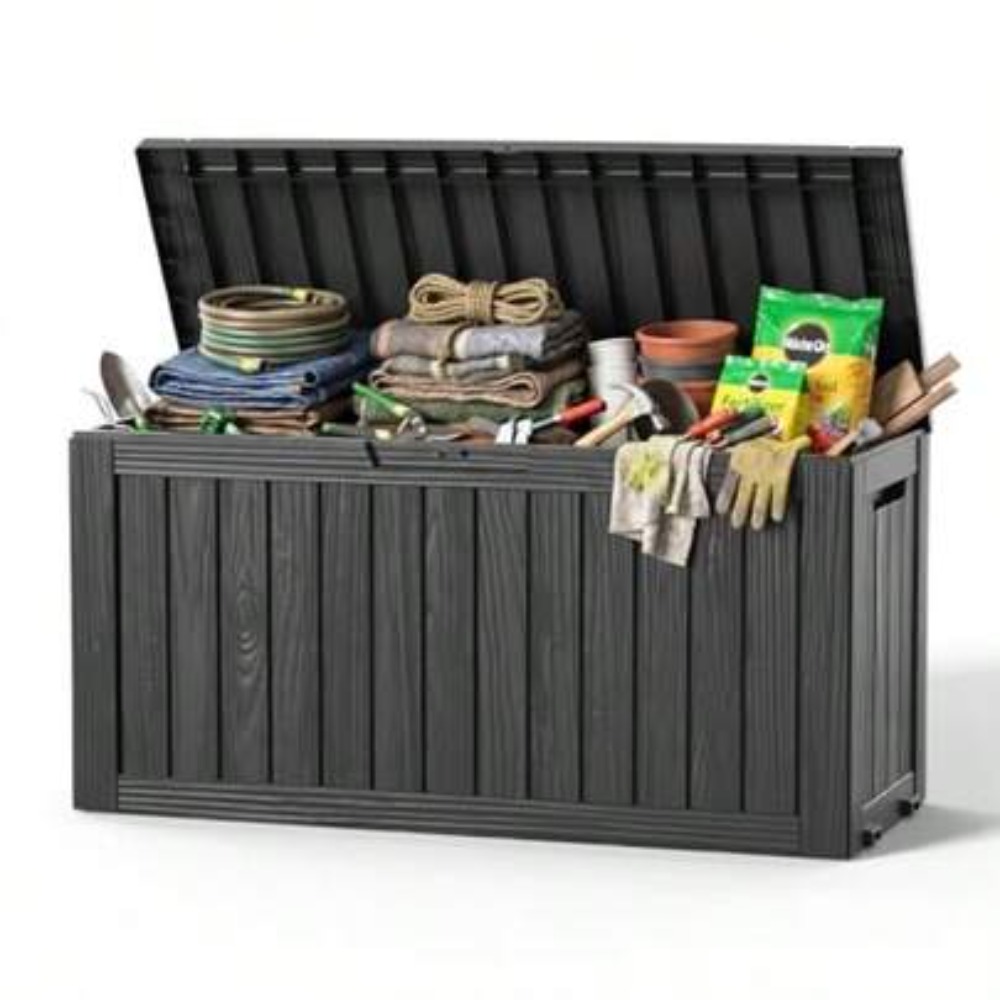 Outdoor Furniture Weatherproof - Contenitore da Esterno da 90 Galloni