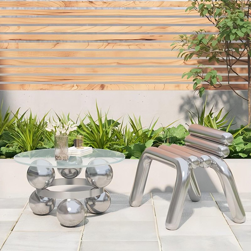 Sedia in acciaio inossidabile, - Outdoor Furniture Metal Chairs recensione e prezzo