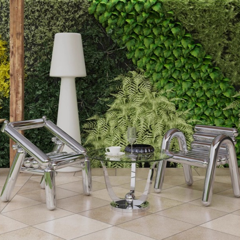 Sedia in acciaio inossidabile, - Outdoor Furniture Metal Chairs recensione e prezzo