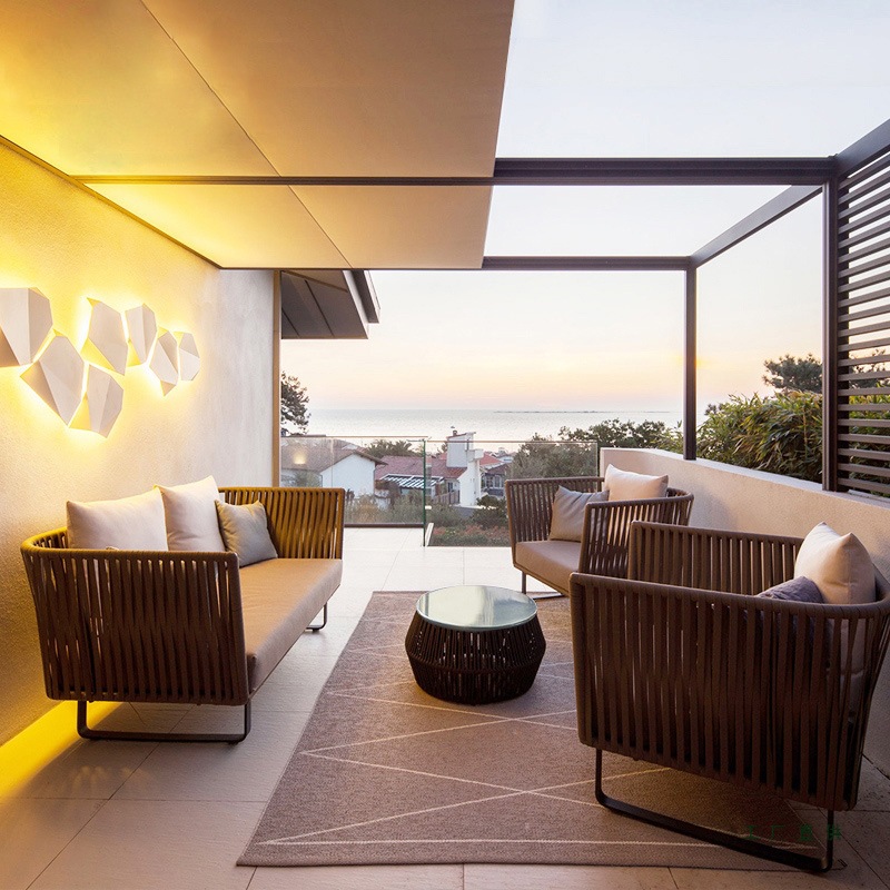 Set divano da esterno in ratta - Outdoor Furniture Metal Chairs recensione e prezzo