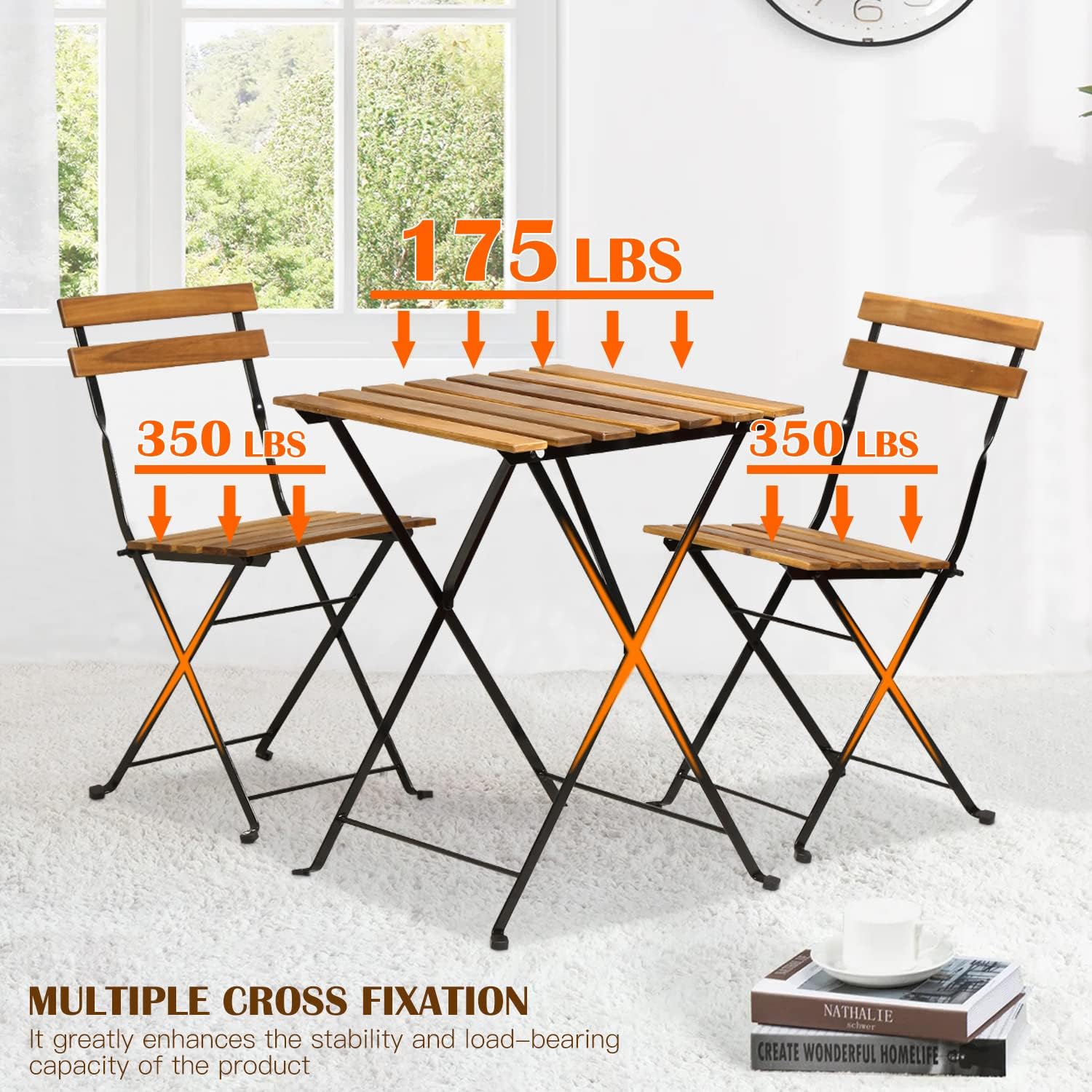 Set da bistrot pieghevole in l - Outdoor Furniture Patio recensione e prezzo