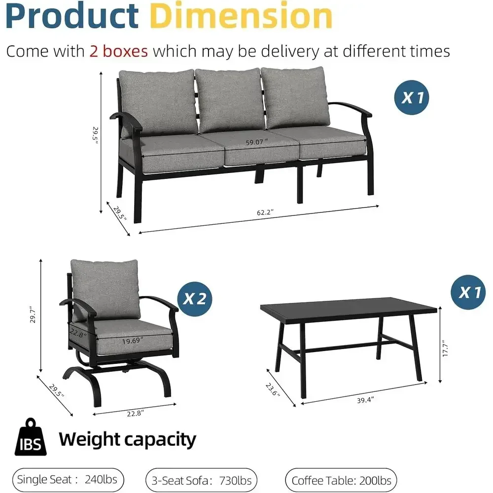 Set di Mobili da Esterno in Me - Outdoor Furniture Metal Chairs recensione e prezzo