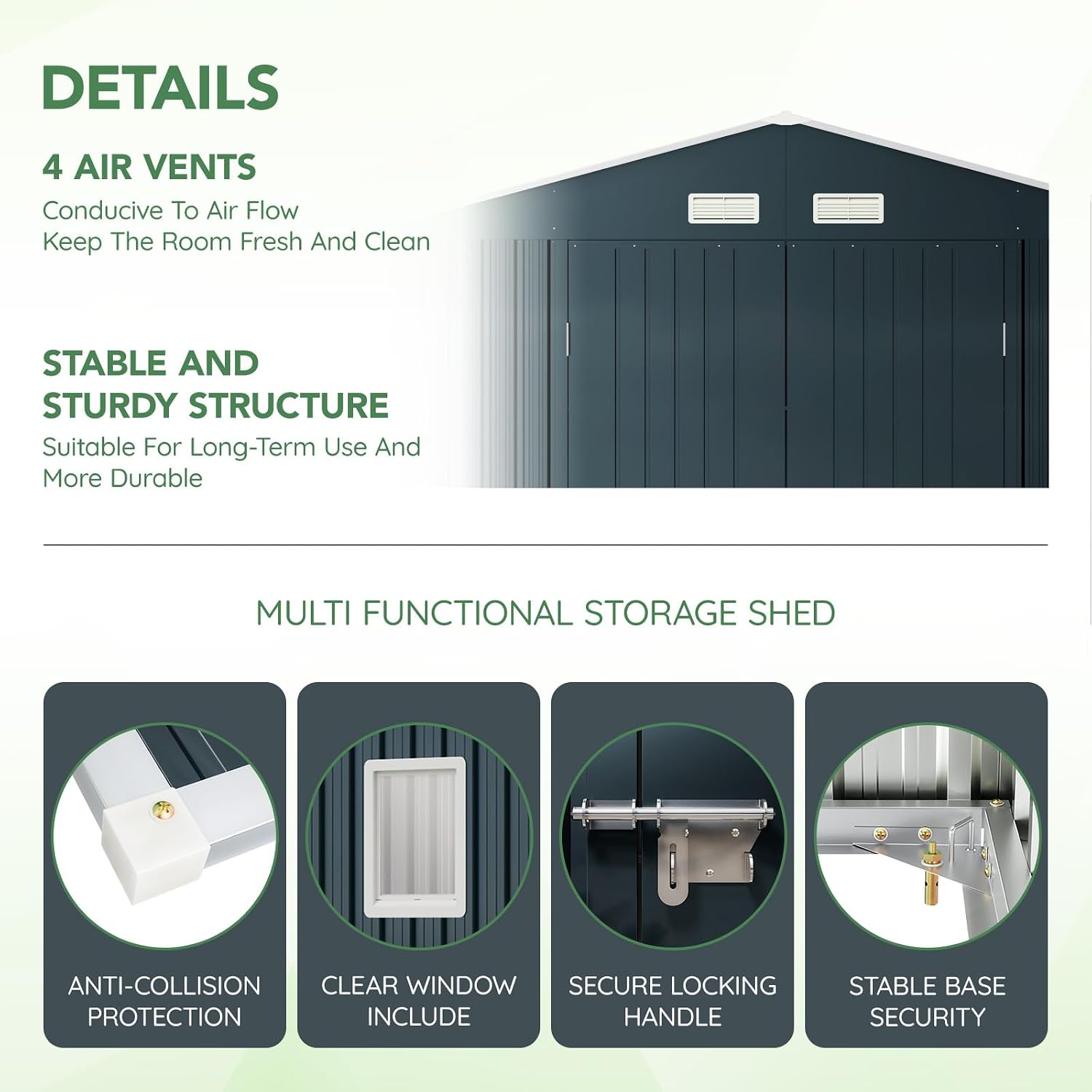 Capanno da Giardino in Acciaio - Outdoor Furniture Patio recensione e prezzo