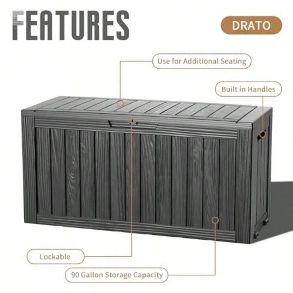 Contenitore da Esterno da 90 G - Outdoor Furniture Weatherproof recensione e prezzo