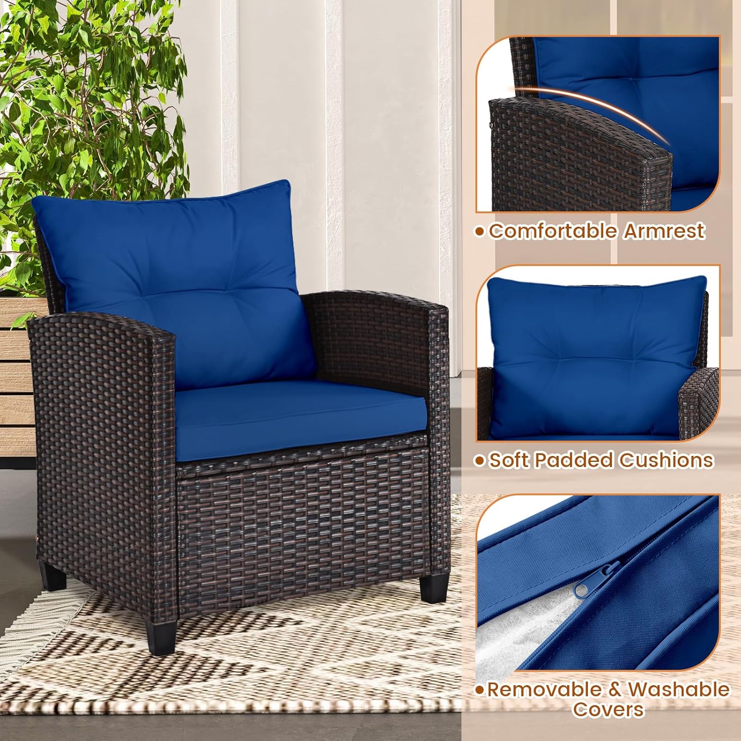 Set da bistrot da esterno in v - Outdoor Furniture Weatherproof recensione e prezzo