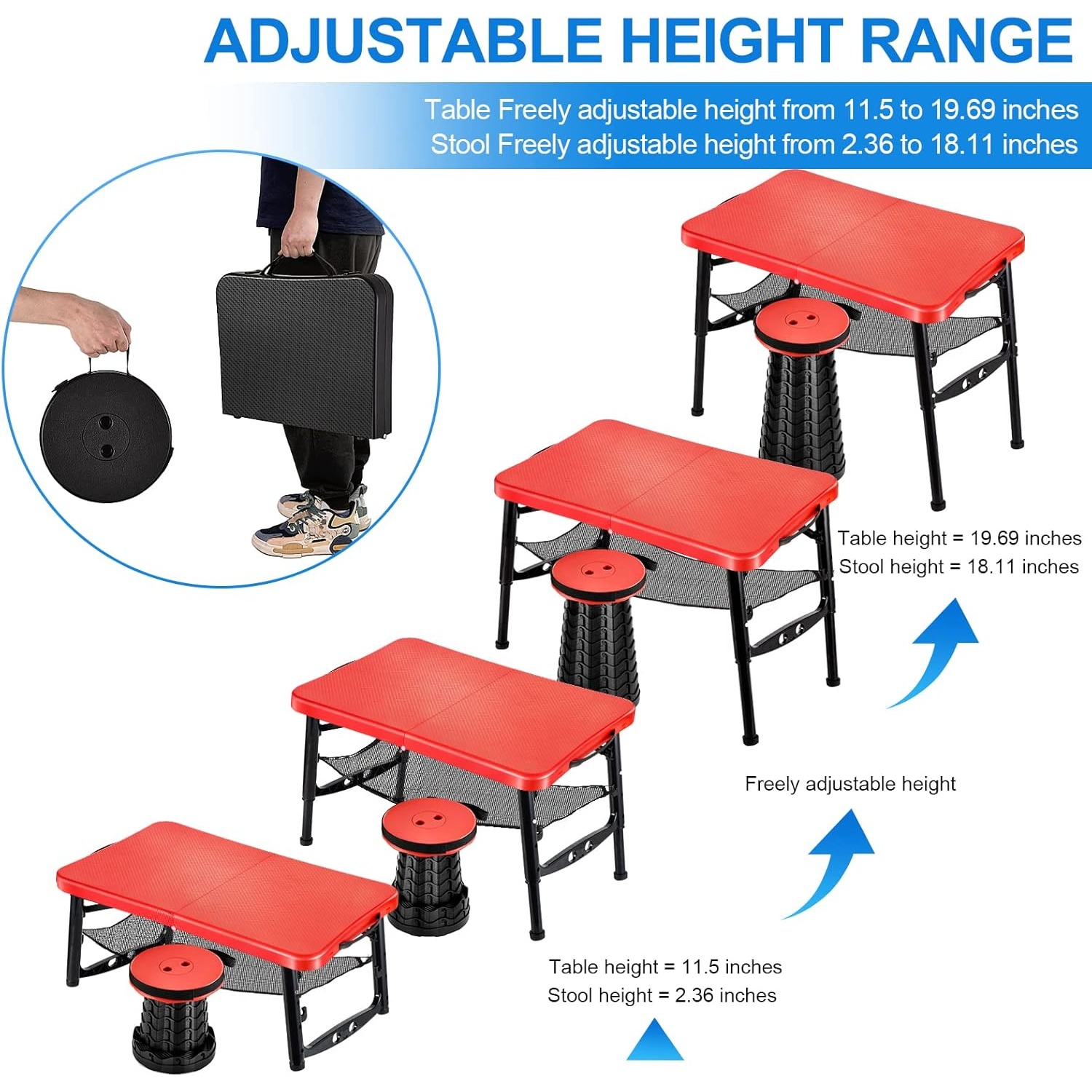 Set tavolo pieghevole e sgabel - Camping Cot Foldable recensione e prezzo